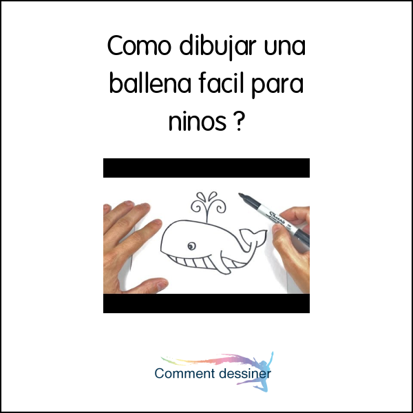 Como dibujar una ballena facil para niños